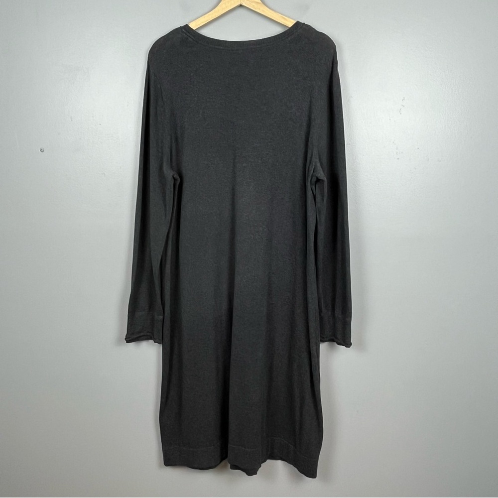 J.Jill gray 100% cotton knit crew neck sweater dress, size XL. - Picture 2 of 8